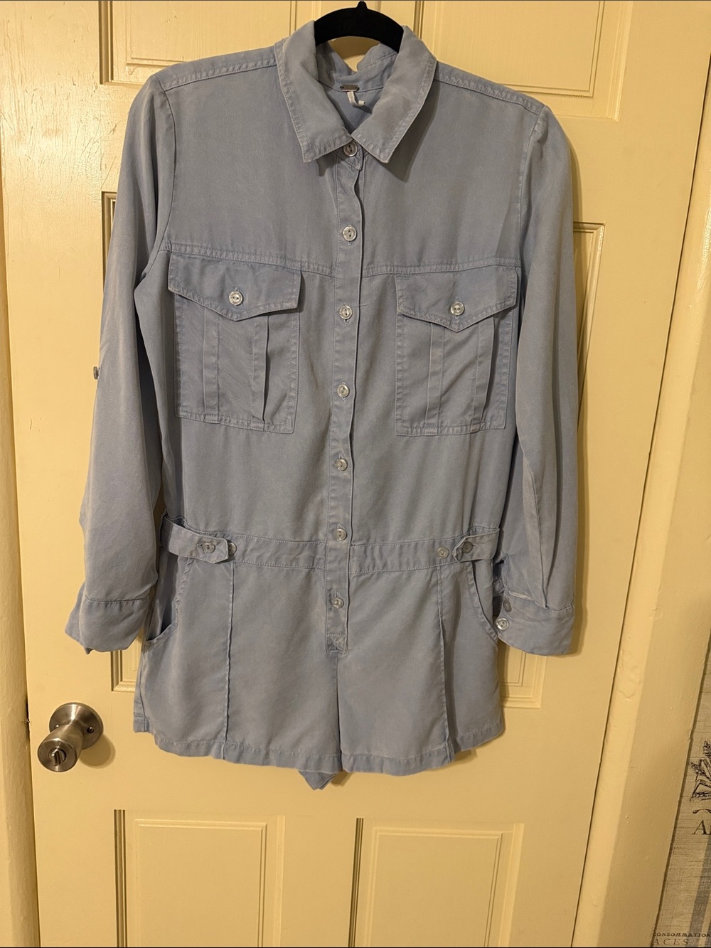 YFB Light Blue Women's Romper 100 percent Tercel